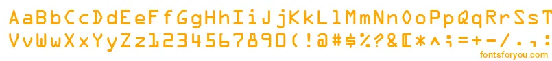 OcrABt Font – Orange Fonts on White Background