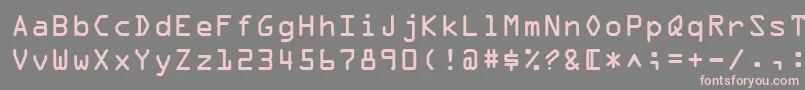 OcrABt Font – Pink Fonts on Gray Background