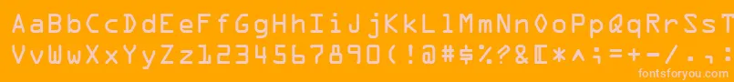 OcrABt Font – Pink Fonts on Orange Background