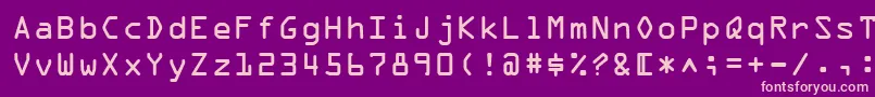 OcrABt Font – Pink Fonts on Purple Background
