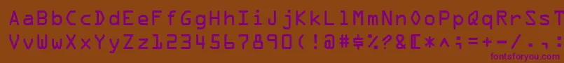 OcrABt Font – Purple Fonts on Brown Background