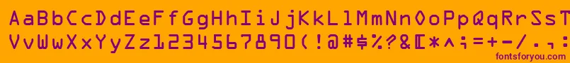 Шрифт OcrABt – фиолетовые шрифты на оранжевом фоне