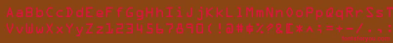 OcrABt Font – Red Fonts on Brown Background