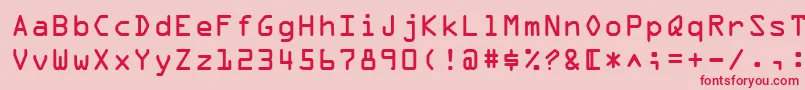 OcrABt Font – Red Fonts on Pink Background