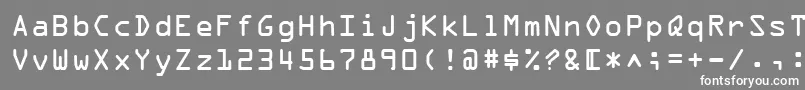 OcrABt Font – White Fonts on Gray Background