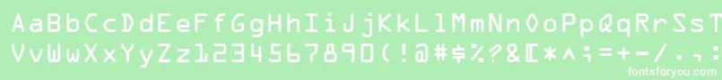 OcrABt Font – White Fonts on Green Background