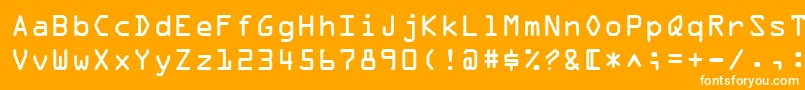 OcrABt Font – White Fonts on Orange Background