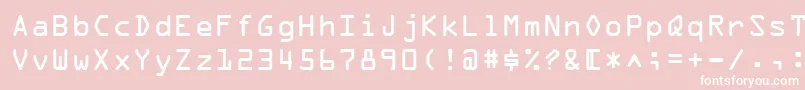 Шрифт OcrABt – белые шрифты на розовом фоне