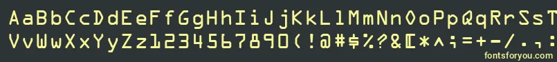 More about OcrABt Font OcrABt Font – Yellow Fonts on Black Background