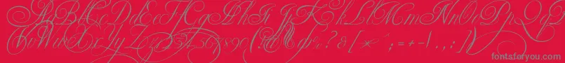 Ekaterinavelikayatwo Font – Gray Fonts on Red Background