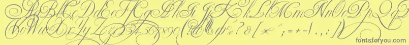 Ekaterinavelikayatwo-Schriftart – Graue Schriften auf gelbem Hintergrund