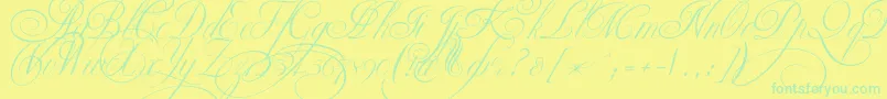 Ekaterinavelikayatwo Font – Green Fonts on Yellow Background