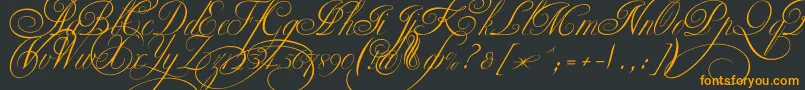 Ekaterinavelikayatwo Font – Orange Fonts on Black Background