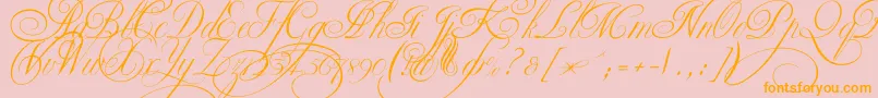 Ekaterinavelikayatwo Font – Orange Fonts on Pink Background