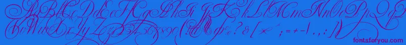 Ekaterinavelikayatwo Font – Purple Fonts on Blue Background