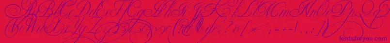 Ekaterinavelikayatwo Font – Purple Fonts on Red Background