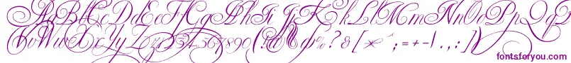 Ekaterinavelikayatwo-Schriftart – Violette Schriften auf weißem Hintergrund