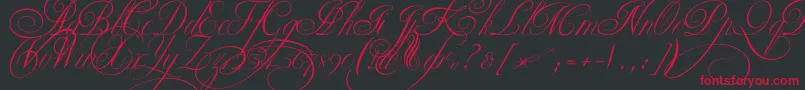 Ekaterinavelikayatwo Font – Red Fonts on Black Background