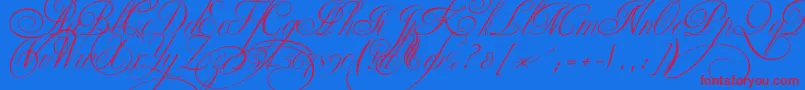 Ekaterinavelikayatwo Font – Red Fonts on Blue Background