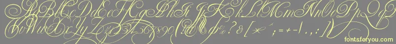 Ekaterinavelikayatwo Font – Yellow Fonts on Gray Background