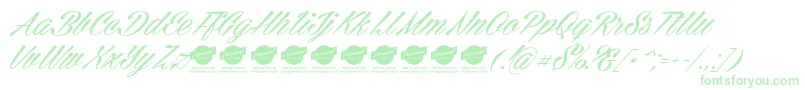 CellosScriptPersonalUseOnly Font – Green Fonts on White Background