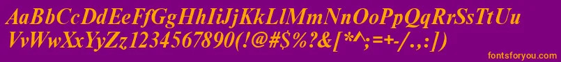 WesttimessskBolditalic Font – Orange Fonts on Purple Background