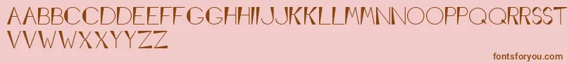 Conewedgemodular Font – Brown Fonts on Pink Background