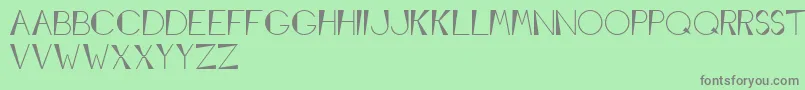 Conewedgemodular-Schriftart – Graue Schriften auf grünem Hintergrund