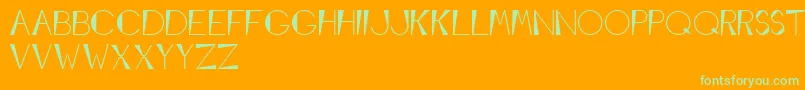 Conewedgemodular Font – Green Fonts on Orange Background