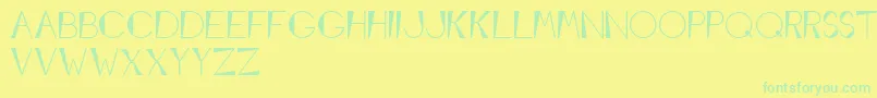 Conewedgemodular Font – Green Fonts on Yellow Background