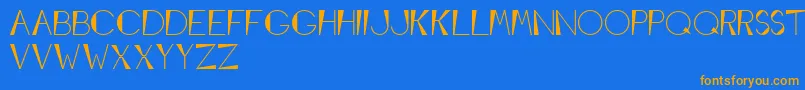 Conewedgemodular Font – Orange Fonts on Blue Background
