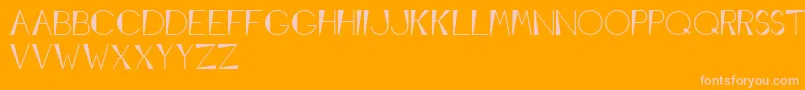 Conewedgemodular Font – Pink Fonts on Orange Background