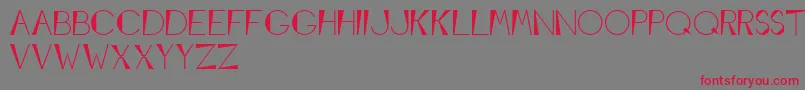 Conewedgemodular Font – Red Fonts on Gray Background