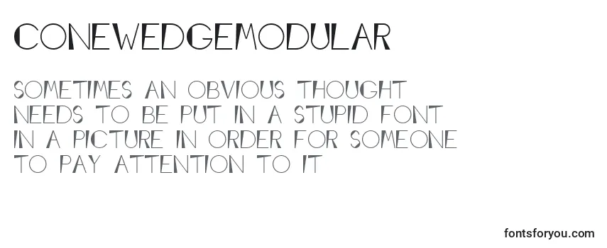 Review of the Conewedgemodular Font