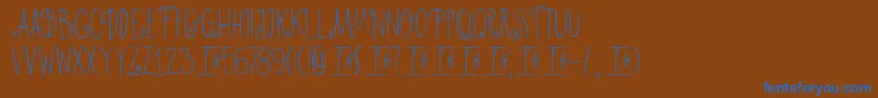 Шрифт DkHangmansDelight – синие шрифты на коричневом фоне