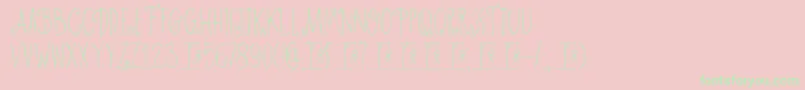 DkHangmansDelight Font – Green Fonts on Pink Background