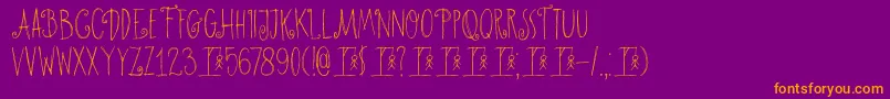 DkHangmansDelight Font – Orange Fonts on Purple Background