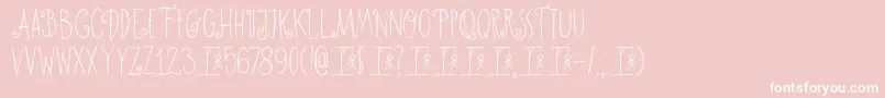 DkHangmansDelight Font – White Fonts on Pink Background