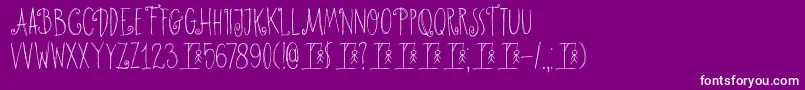 DkHangmansDelight Font – White Fonts on Purple Background