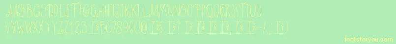 DkHangmansDelight Font – Yellow Fonts on Green Background