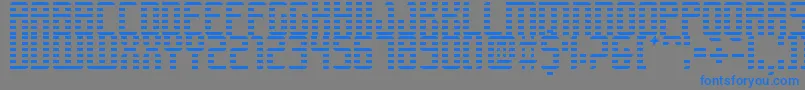 Retrosynthwave Font – Blue Fonts on Gray Background