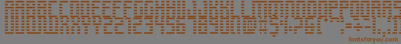 Retrosynthwave Font – Brown Fonts on Gray Background