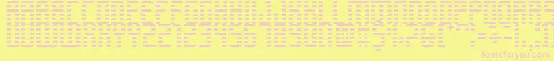 Retrosynthwave Font – Pink Fonts on Yellow Background