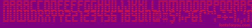 Retrosynthwave Font – Red Fonts on Purple Background