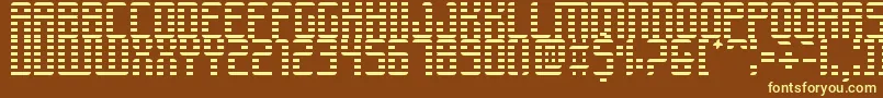 Retrosynthwave Font – Yellow Fonts on Brown Background