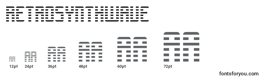 Retrosynthwave Font Sizes