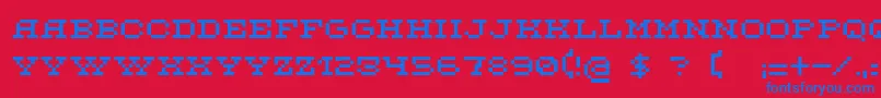 DsFlashserif Font – Blue Fonts on Red Background