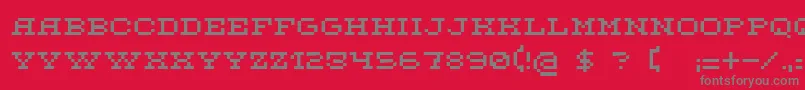 fuente DsFlashserif – Fuentes Grises Sobre Fondo Rojo