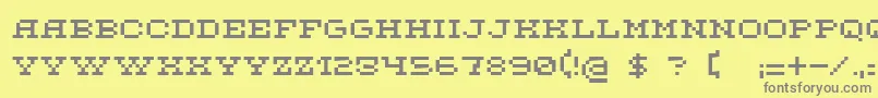 fuente DsFlashserif – Fuentes Grises Sobre Fondo Amarillo