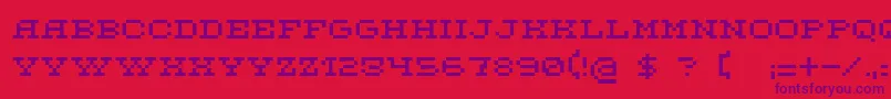 DsFlashserif Font – Purple Fonts on Red Background
